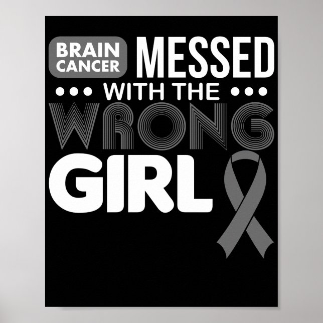 Poster Cancer Cerebral Mensado Com A Cinza De Menina Erra (Frente)