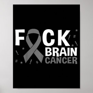 Poster Câncer Cerebral Tumor Cerebral Fita Cinza