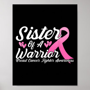 Poster Cancer Combatendo Consciência Irmã De Um Guerreiro