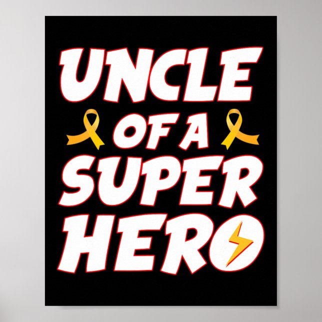 Poster Cancer Da Infância Tio De Uma Família De Super-Her (Frente)