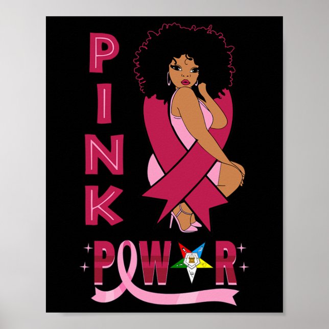 Poster Cancer da irmã rosa Power Eastern Star com conheci (Frente)