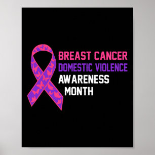 Poster Cancer Da Mama E Mês De Consciência Da Violência D