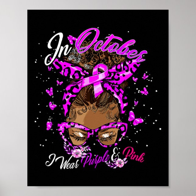 Poster Cancer Da Mama E Mês De Consciência Da Violência D (Frente)