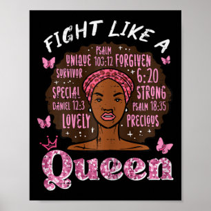 Poster Cancer Da Mama Lida Como Rainha Afro Sobrevivente