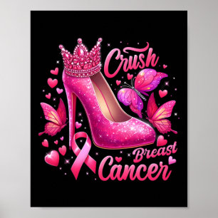 Poster Cancer Da Mama Lida Como Uma Rainha Negra