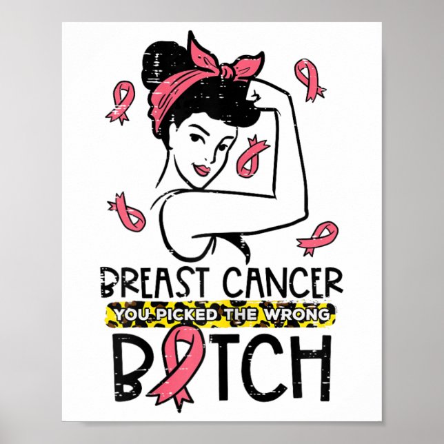 Poster Cancer Da Mama Que Você Pegou Com Conhecimento Ini (Frente)