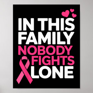 Poster Cancer de fita rosa-apoio ao cancer de mama Aw
