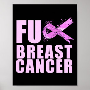 Poster Cancer De Fita Rosa Para Sensibilização Do Cancer