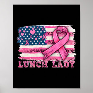 Poster Cancer de Fita Rosa Rosa de Bandeira Lady American