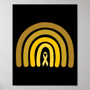 Poster Cancer de infância Consciência Cancer Amarelo Arc
