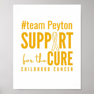 Poster cancer de infância nome personalizado suporte Impr