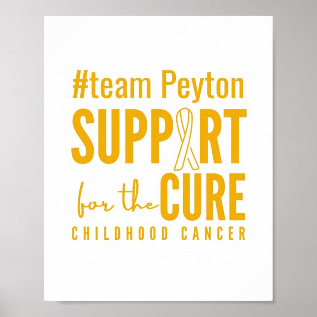 Poster cancer de infância nome personalizado suporte Impr (Frente)