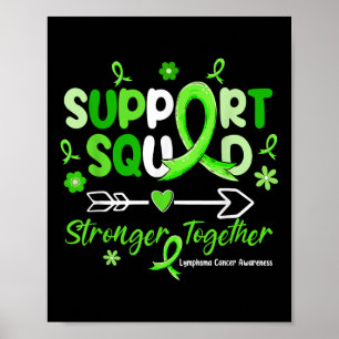 Poster Cancer de Linfoma de Fita Verde de Suporte ao Groo