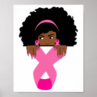 Poster Cancer de mama da América africana Consciência neg