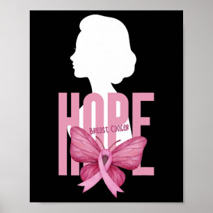 Poster Cancer de Mama de Suporte Rosa de Consciência do C