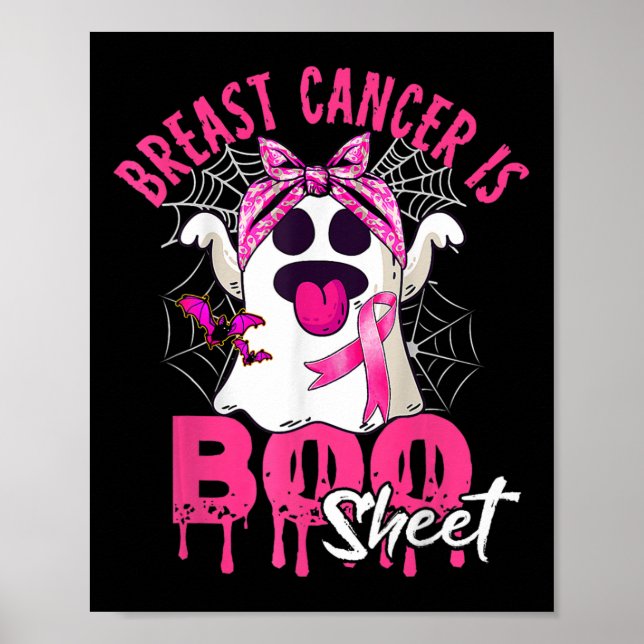 Poster Cancer De Mama É Cancer De Mama Halloween De Duas  (Frente)