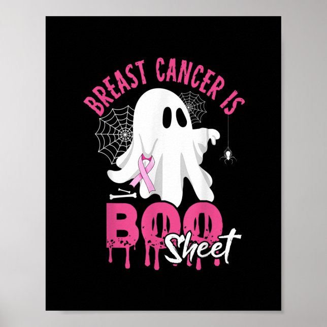 Poster Cancer De Mama É Cancer De Mama Halloween De Duas  (Frente)