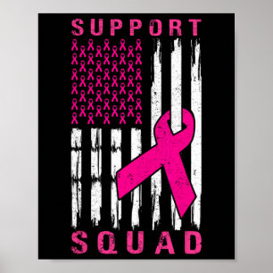 Poster Cancer de Mama em Quadrado de Suporte - Pink Suppo