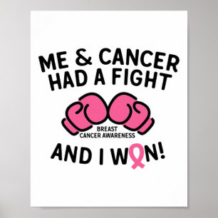 Poster Cancer De Mama Eu Ganhei Apoio A Sobrevivência Do 