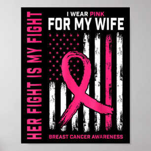 Poster Cancer De Mama Sua Luta É Minha Luta Eu Visto Rosa