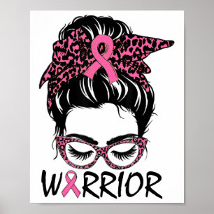 Poster Cancer de Mama Vestido pelo Guerreiro Rosa