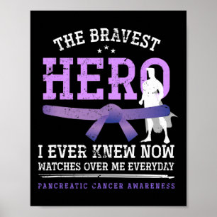 Poster Câncer de pâncreas A do guerreiro do Cancer Hero B