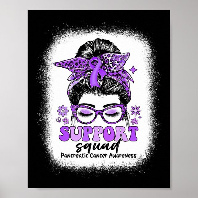 Poster Câncer de pâncreas do Groovy Support Squad Messy B (Frente)