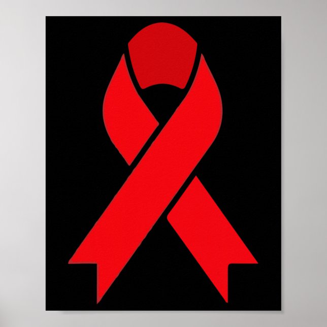 Poster Cancer de sangue Friso Vermelho Semana de Consciên (Frente)