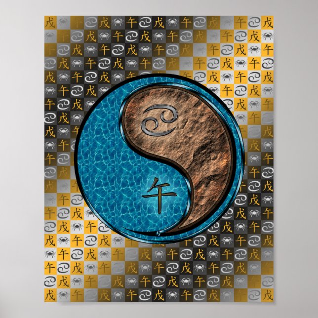 Poster Cancer e Cavalo da Terra (Frente)