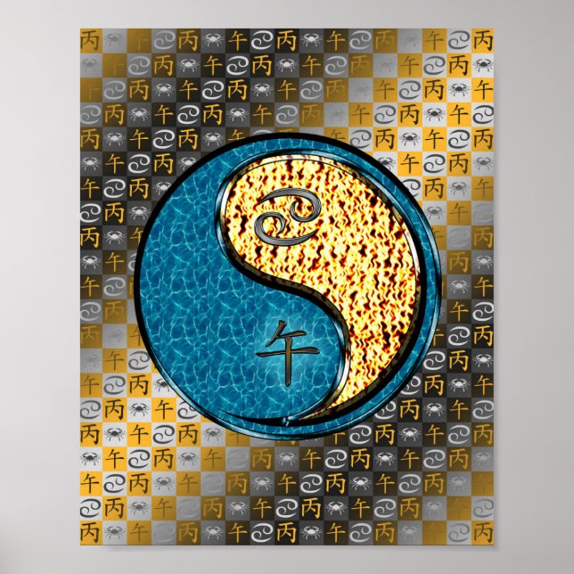 Poster Cancer e Cavalo de Fogo (Frente)