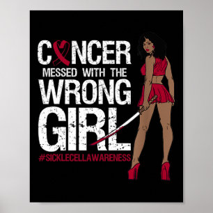Poster Cancer Enmageado Com A Célula Falciforme Errada Em