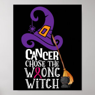 Poster Cancer Escolheu O Halloween Do Cancer Da Mama Da B