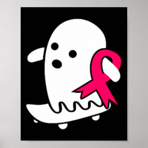 Poster Cancer Ghost Halloween Advertências sobre Canceres