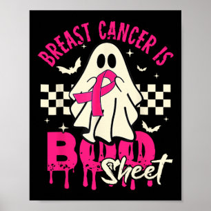 Poster Cancer Ghost Halloween Sensibilização para o Cance
