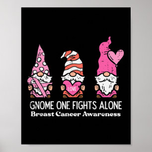 Poster Cancer Gnome Um Luta Sozinha A Consciência Mulhere