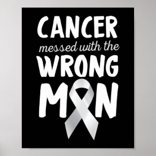 Poster Cancer Mensado Com O Cancer Pulmonar Do Homem Erra