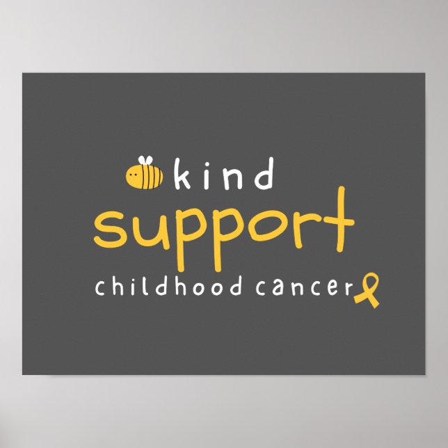 Poster cancer para crianças seja gentil com suporte a Pos (Frente)