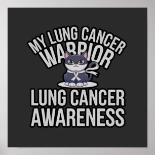 Poster Cancer Pulmonar De Gato Correto Mostra Sua Força