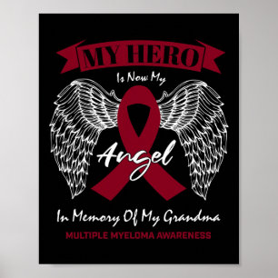 Poster Cancer Sanguíneo Em Memória Da Vovó Múltiplo Mielo