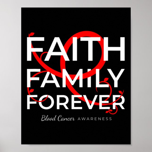 Poster Cancer Sanguíneo Sensibilização Família Fé de Fita (Frente)