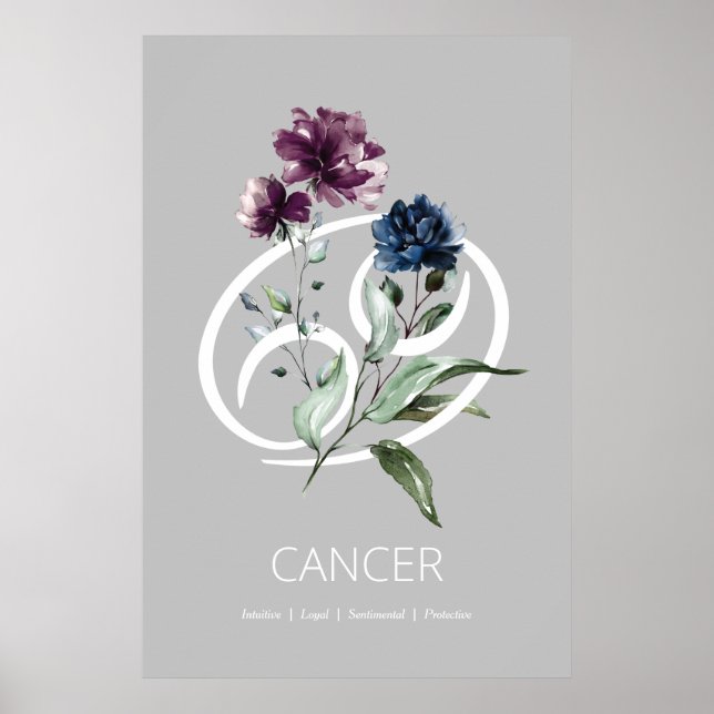 Poster Cancer - Sinal Zodiac Star (Frente)