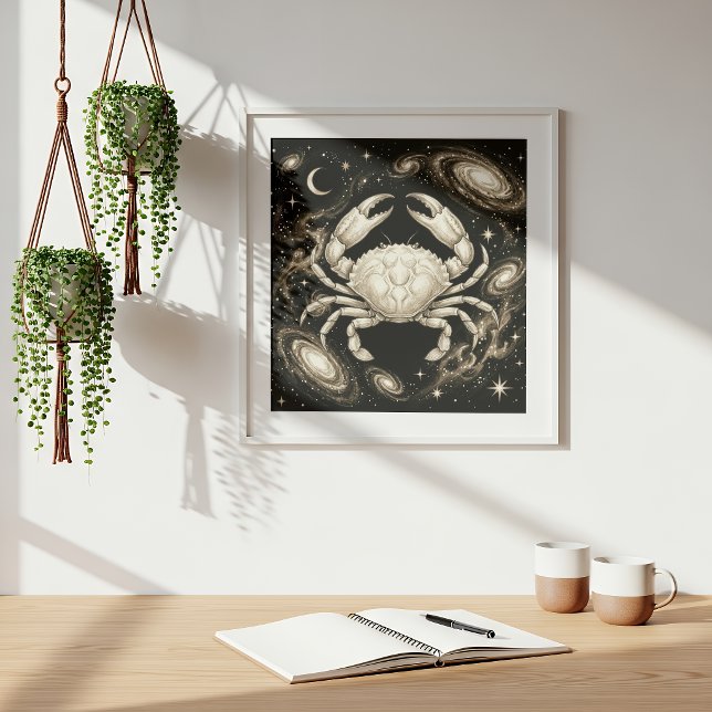 Poster Cancer Zodiac Celestial Astrology (Criador carregado)