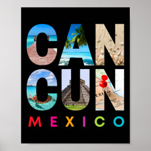 Poster Cancun México 2025 Vacation Beach Matching Family