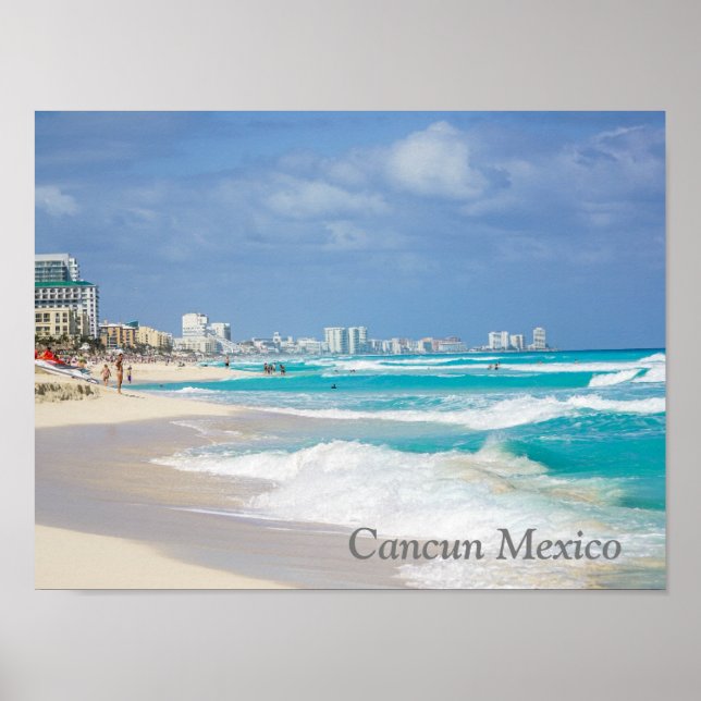 Poster Cancun Mexico Beach (Frente)