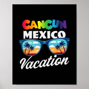 Poster Cancun México Destino Viagem Praia Férias