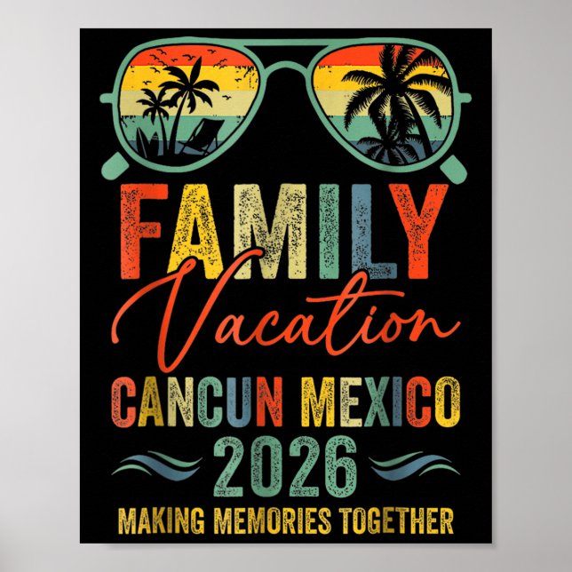 Poster Cancun México Férias 2026 Correspondendo Grupo Fam (Frente)