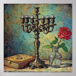 Poster Candelabra e Rosa