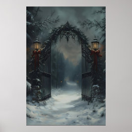 Poster Candlelit Labyrinth Corredor do Castelo Gótico Art