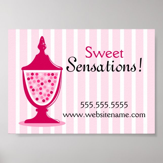 Pôster Candy Buffet e Mesa de deserto (Frente)