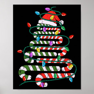 Poster Candy Cane Árvore De Natal Xmas Love Candy Mens Wo